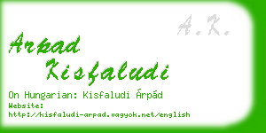 arpad kisfaludi business card